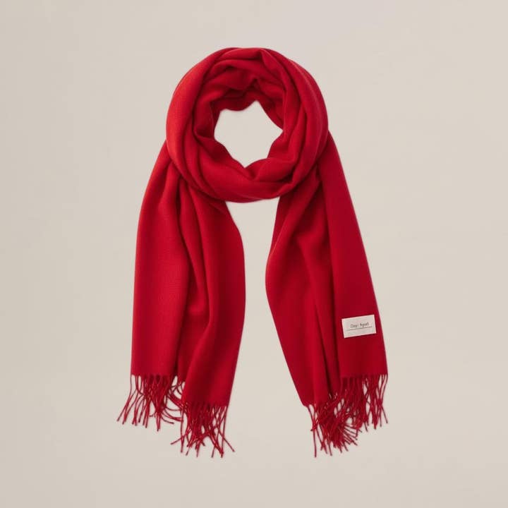 Minimalist Red Elegant Wrap Scarf for wholesale by Zazthetics
