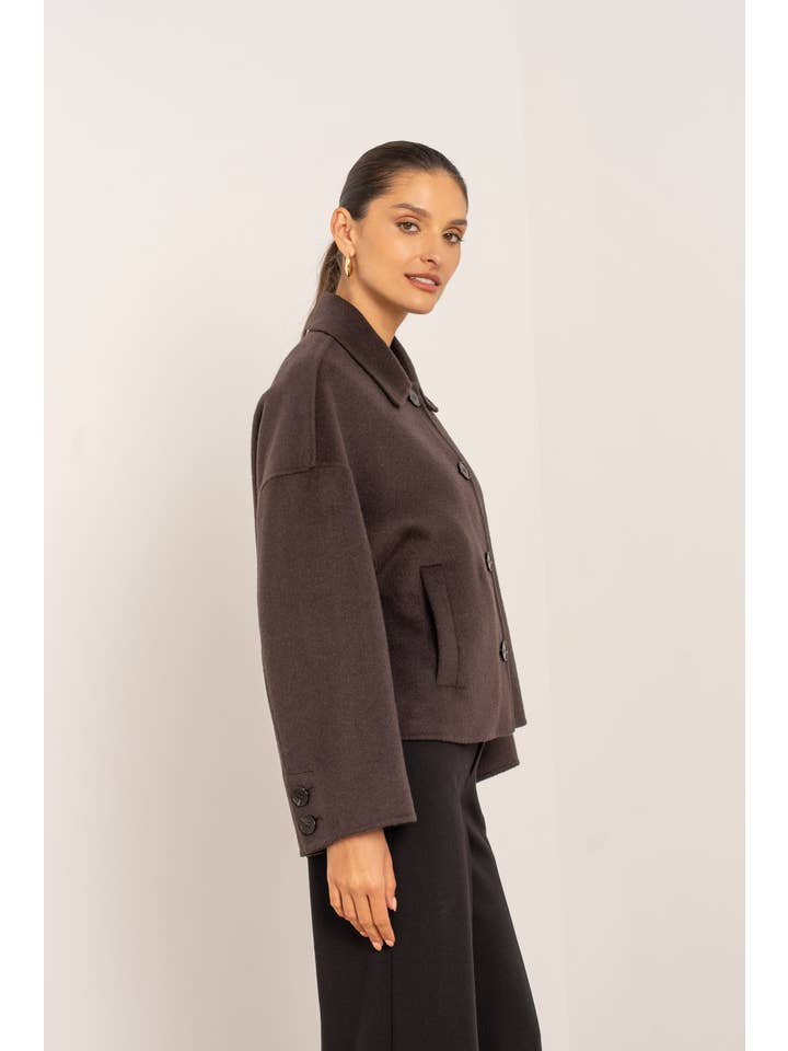 Attentif Paris – Casaco - Mulher por atacado – Casaco de mistura de lã cortado de grandes dimensões feito à mão23