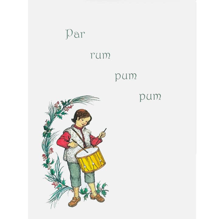 Little Drummer Boy Holiday card for wholesale by lumia designs