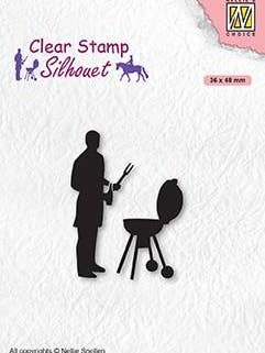Klar Stamp Silhouette Mænd-Ting Grill for engroshandel hos Ecstasy Crafts Distributing