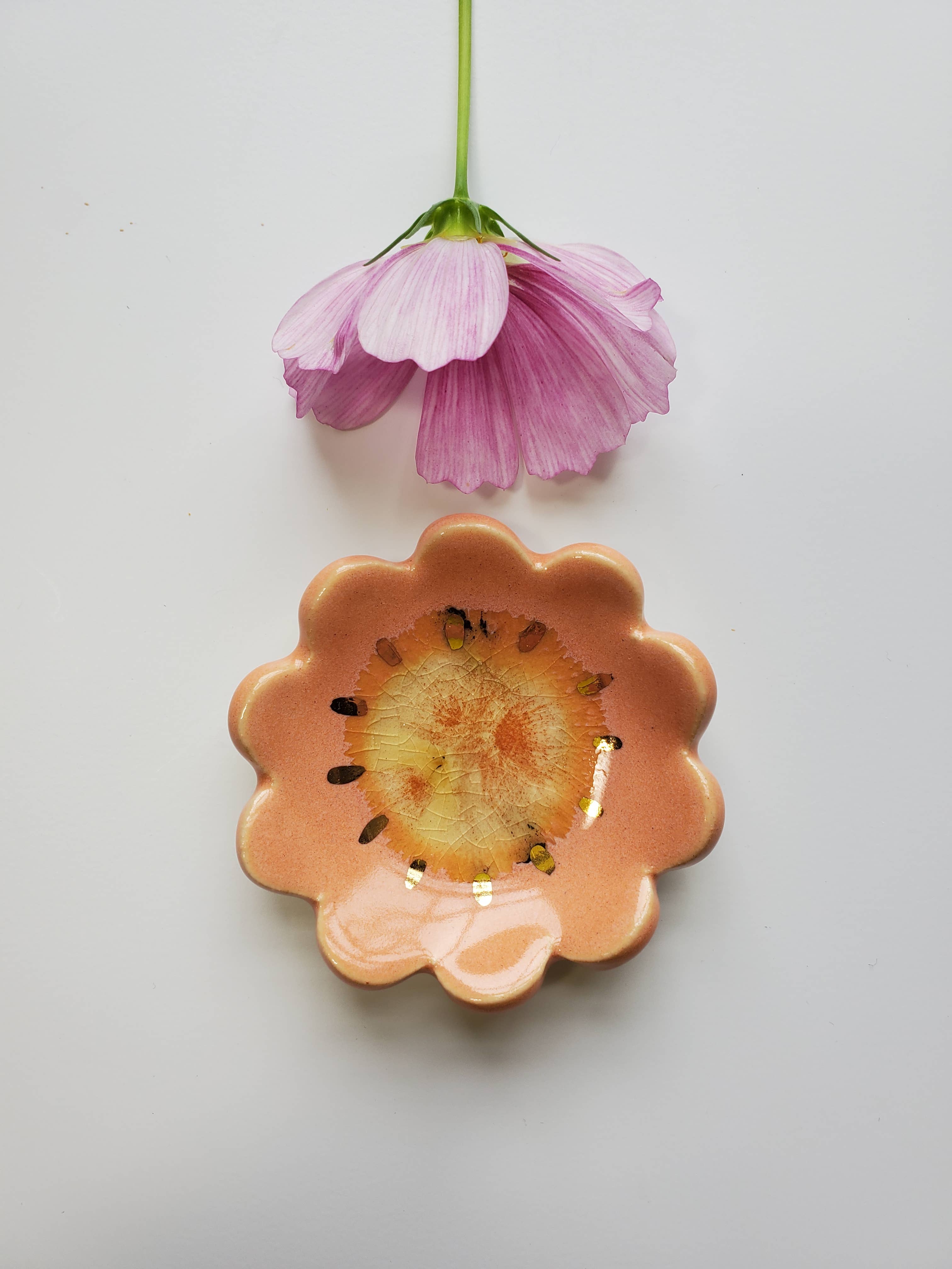 CURIOUS CLAY - Vendita all'ingrosso Portagioie - Piatto anello piccolo fiore16