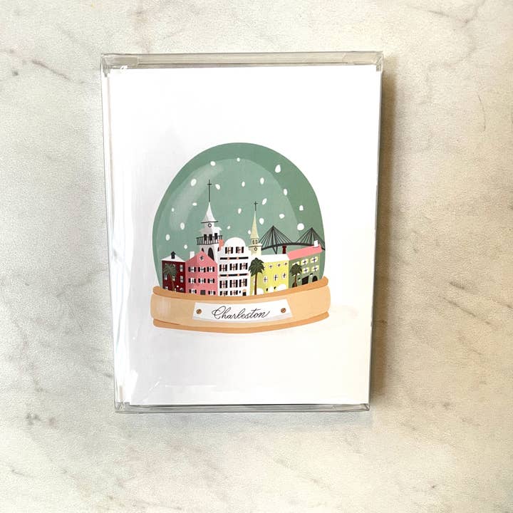 The Town Serif - Wholesale Christmas Card - Charleston Snow Globe Greeting Card - CHS Holiday3