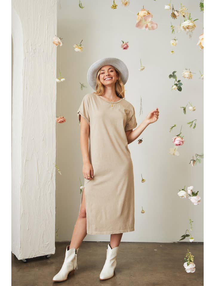 OAT COLLECTIVE - Vente Robe – femme - Robe graphique minérale basique2