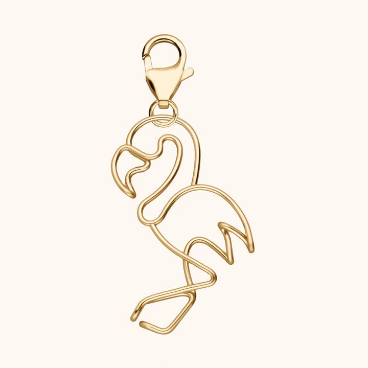 Große Medaillon-Anhänger mit Flamingo-Motiv für den Großhandel von Atelier Paulin US