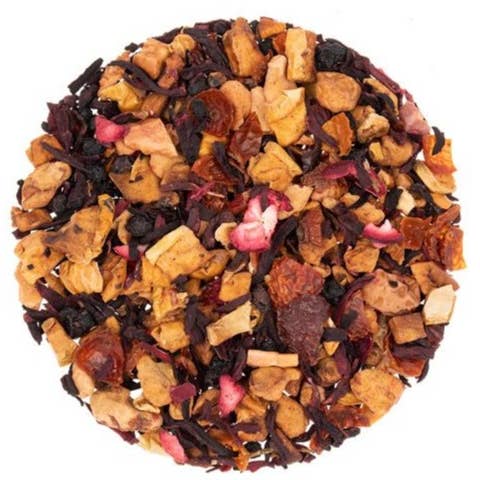 The Grateful Tea Co - Wholesale Loose Tea - Cranberry & Apple Herbal Loose-Leaf Tea, (4 Sizes)