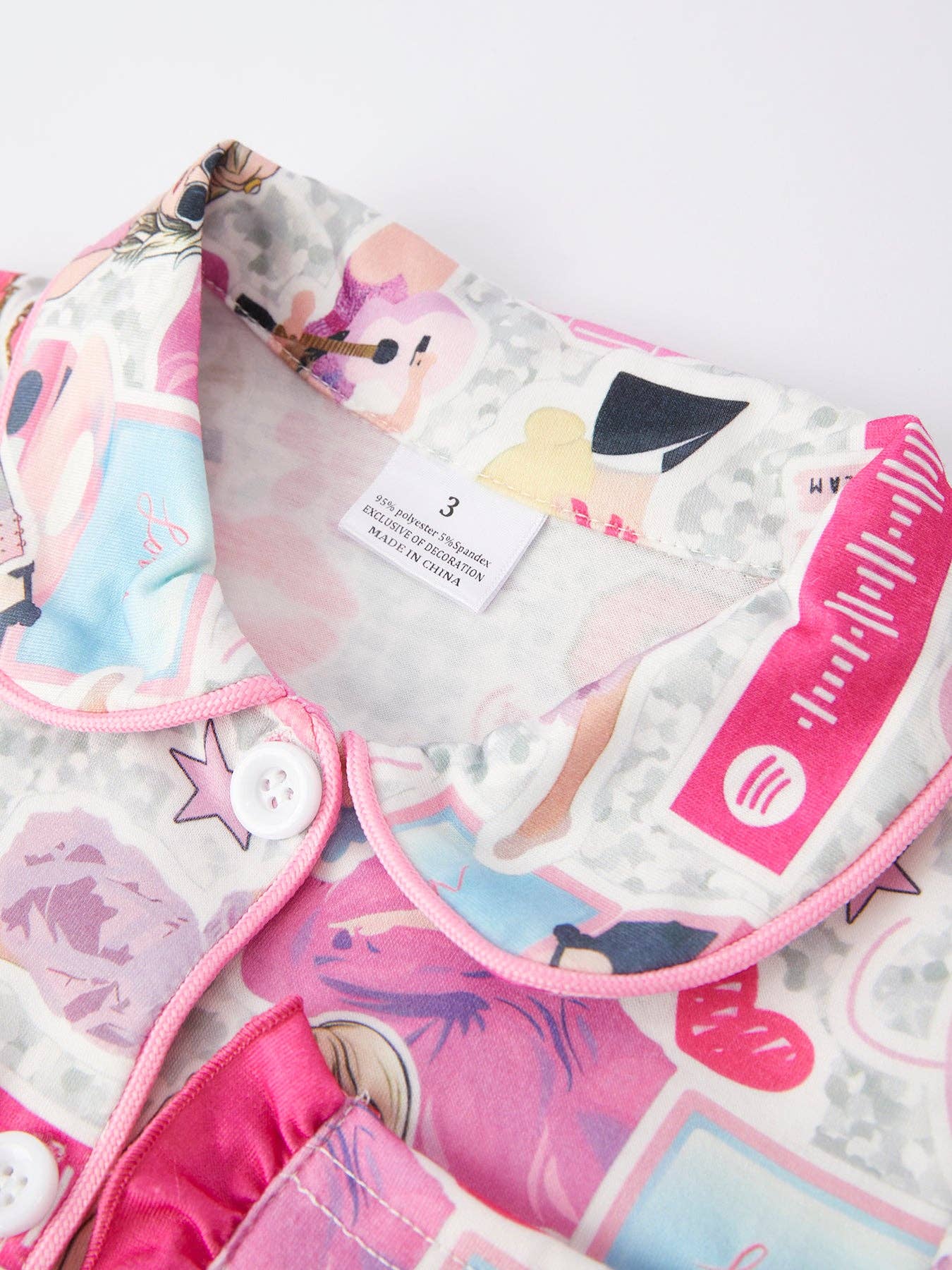 Rylee Faith Designs - Wholesale Sleepwear Set - Kids - TS Character Print Girls Pink Pajamas6