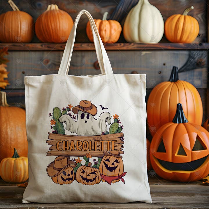 Personalized Halloween Tote Bag – Eco-Friendly - 2206 for wholesale by Twisted Whiskey Darlin'