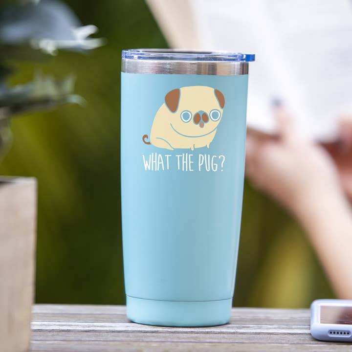 Soulful Wear - Wholesale Insulated Mug/Tumbler - What The Pug? - Tumbler9