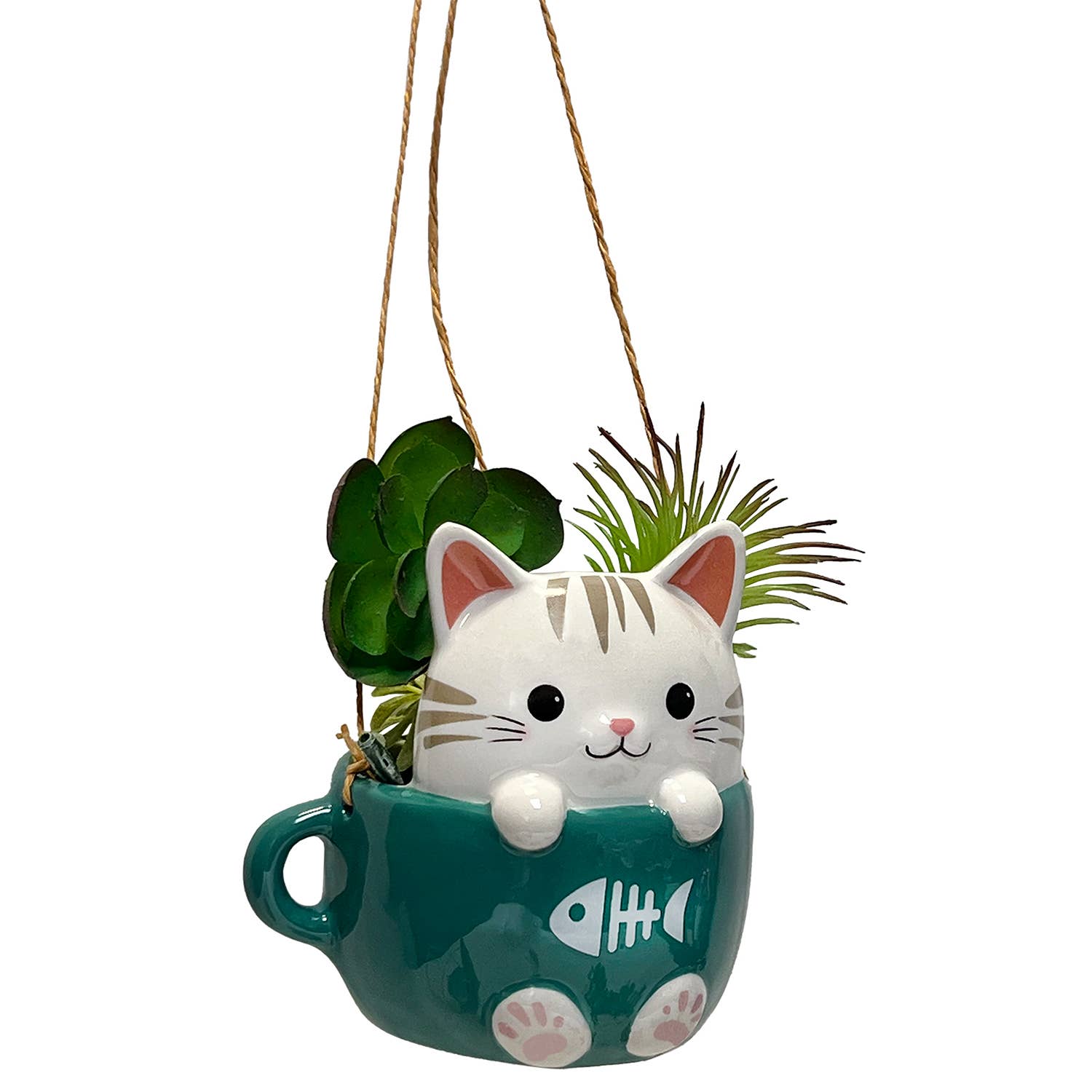 Streamline - Wholesale Hanging Planter - Cats In Cups Mini Hanging Planters3