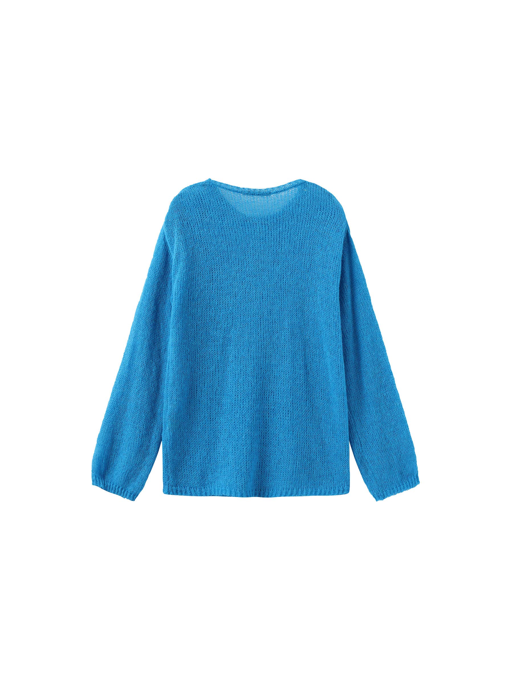 Blue Oversized Open-Knit Sweater for wholesale on Faire7