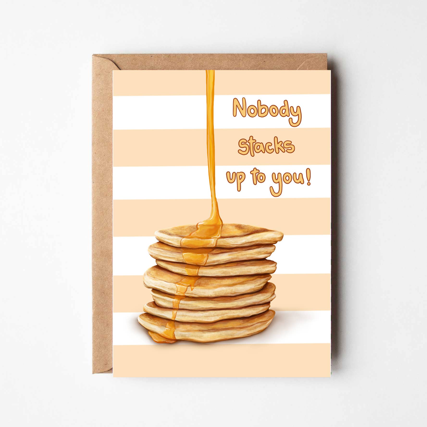 Katie Tinkler illustration – Großhandel Valentinstag-Karten – Niemand kann es mit dir aufnehmen - Pfannkuchen-Liebe Grußkarte0