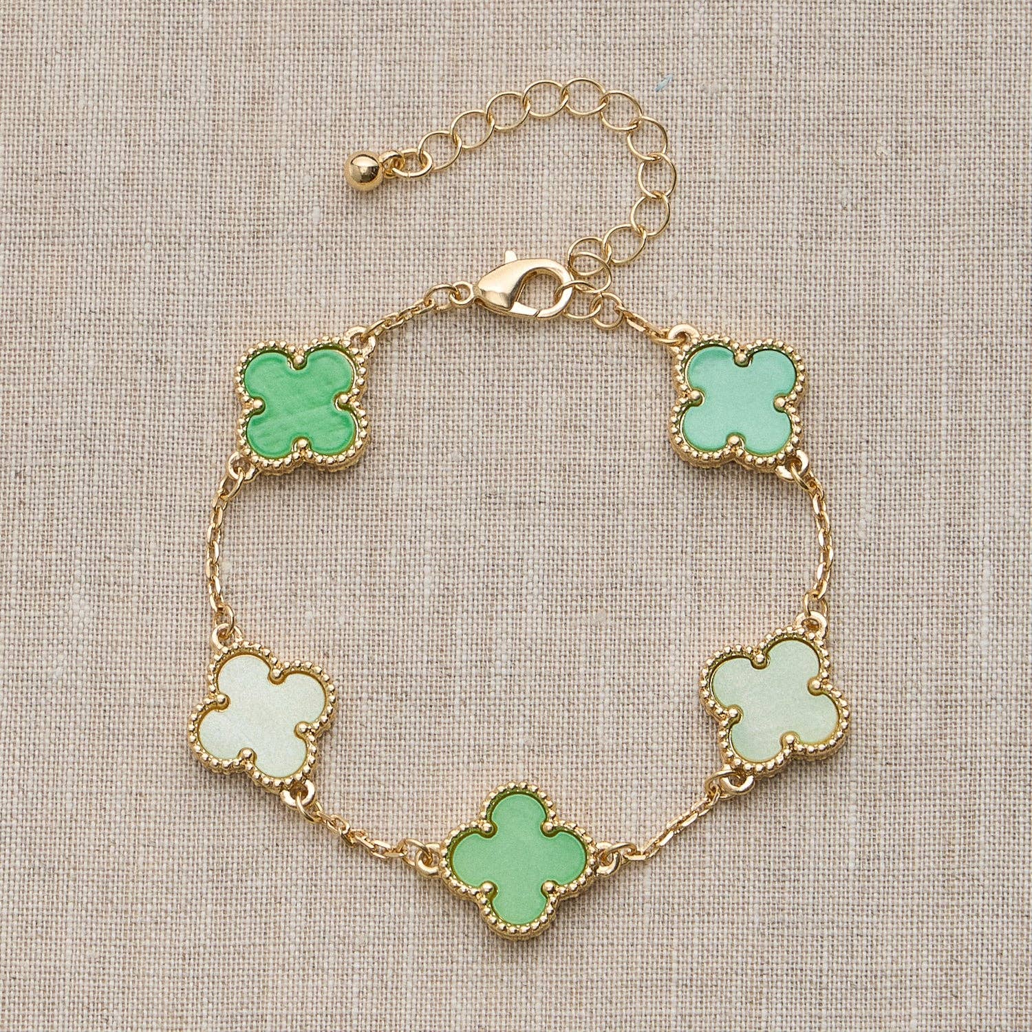 Frem - Wholesale Charm/Dangle Bracelet - Colorful Shell Charm Bracelet with Gold Detailing19