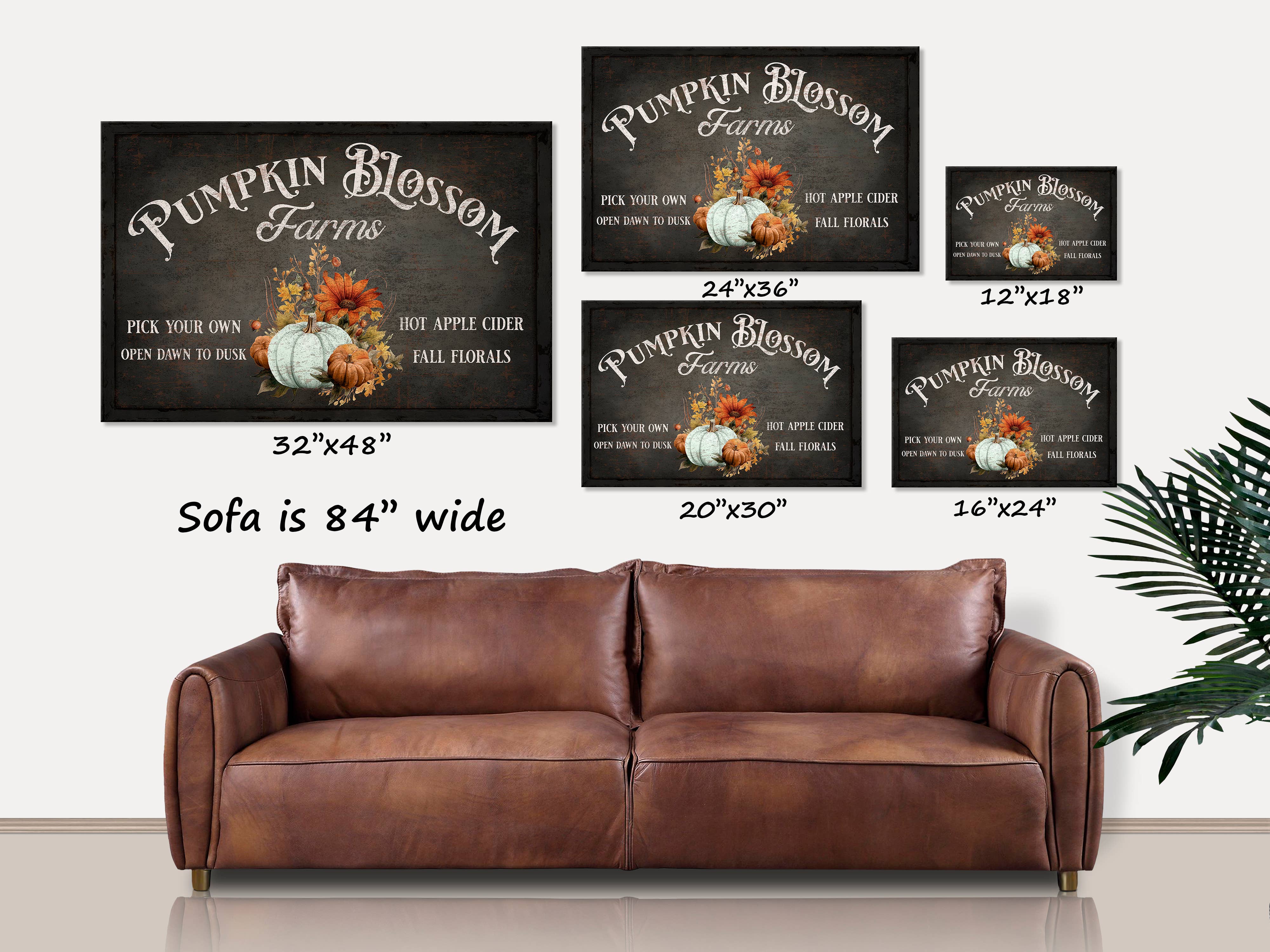 Olive Branch Farmhouse - Wholesale Canvas Art - Pumpkin Blossom Farms Vintage Farmhouse Fall Wall Art0