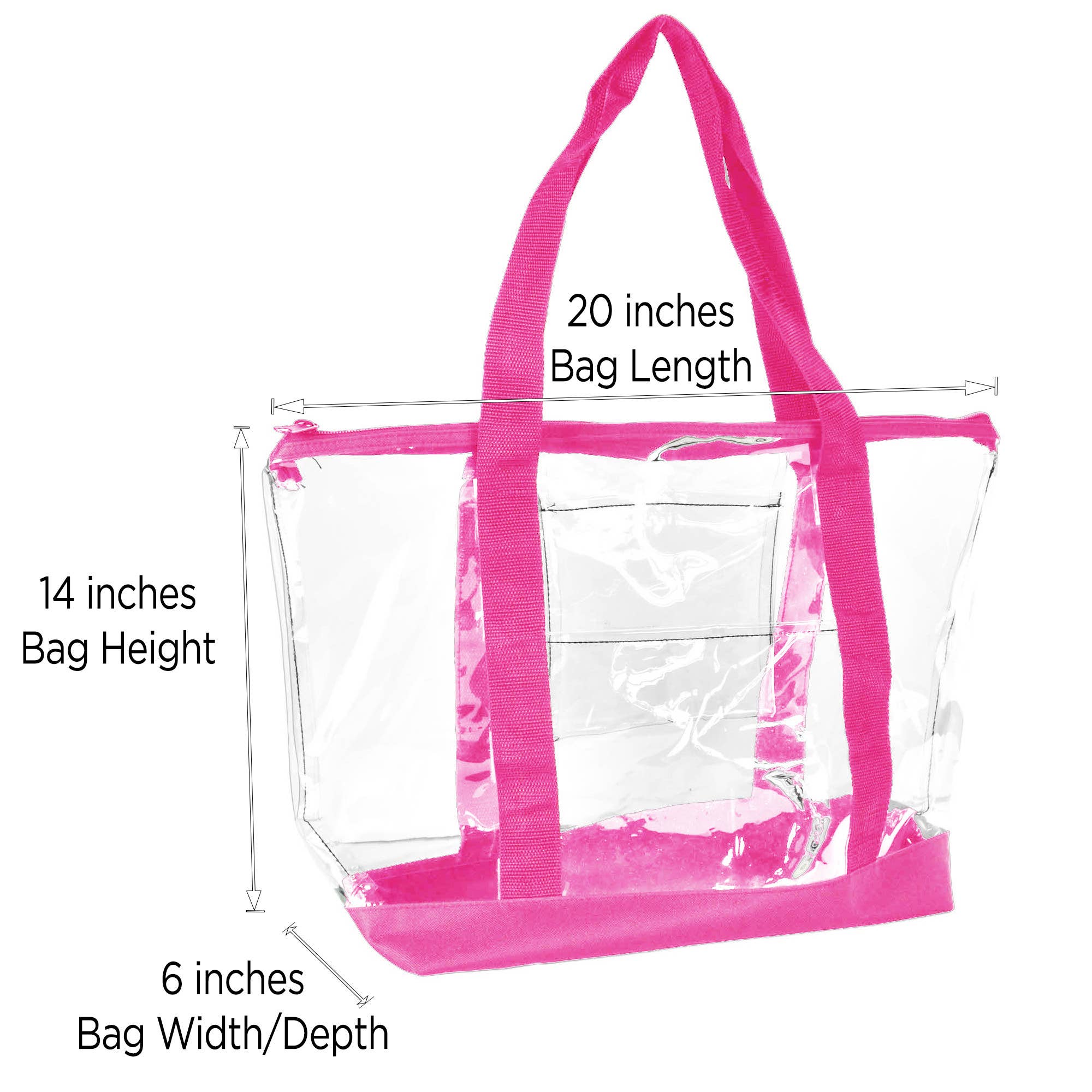 Dalix - Vente Tote bag – femme - Dalix sac transparent de sécurité à bandoulière pour travail et courses11