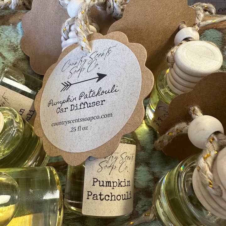 Difusor de Coche de Calabaza y Pachulí para venta al por mayor de Country Scents Soap Co.