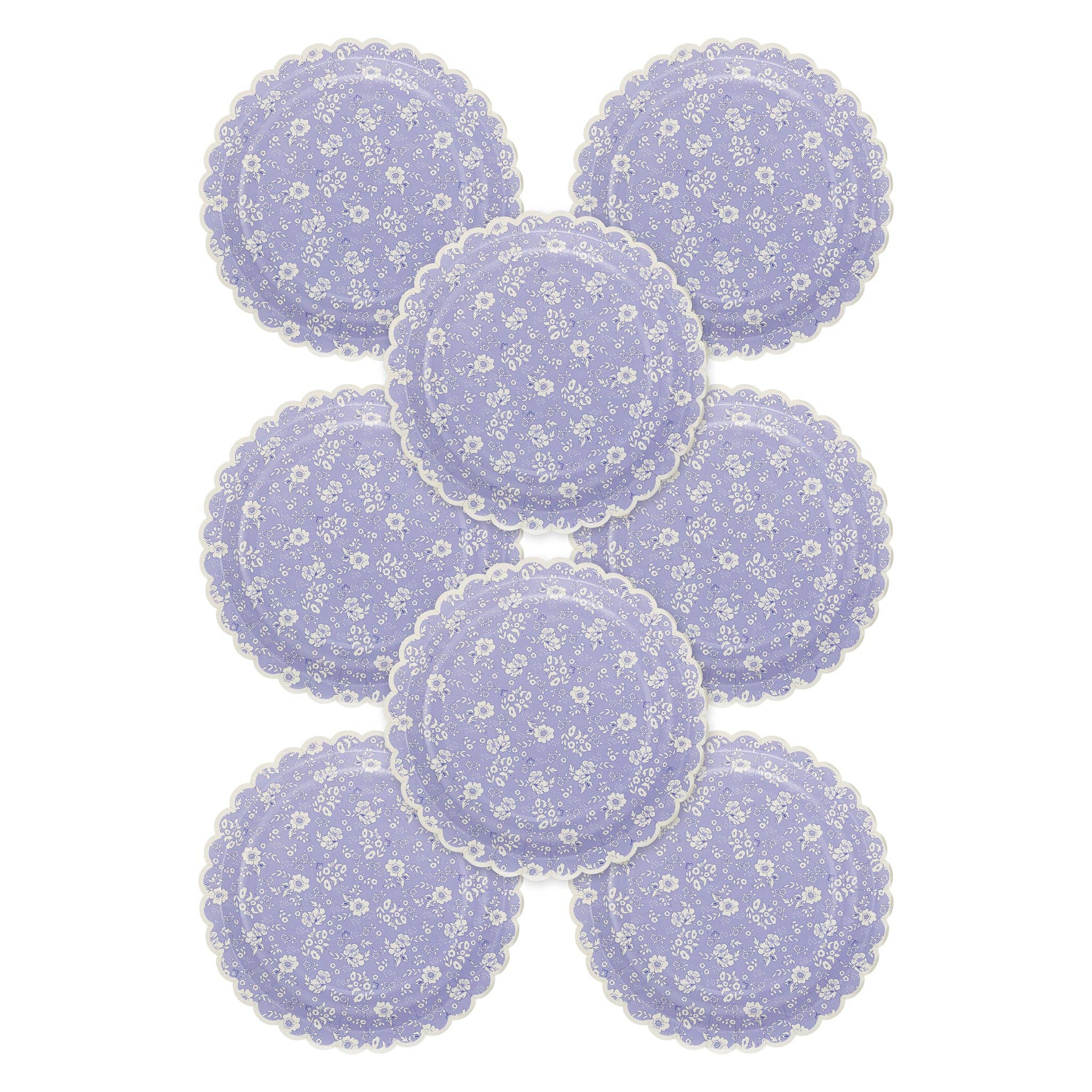 My Mind’s Eye - Venta al por mayor Platos desechables - PLPL219 - Plato de Papel Dulce Floral Lavanda2