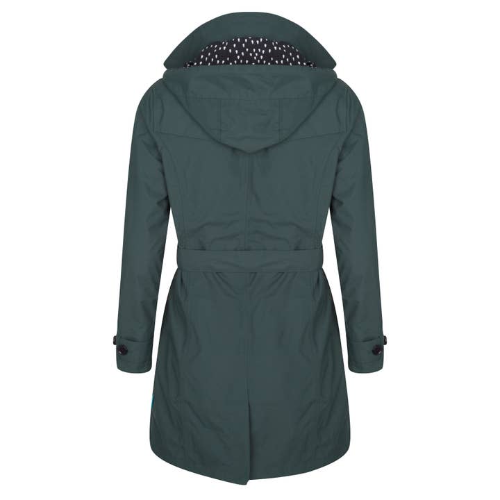 Happy Rainy Days – wholesale Trenchcoat - Dam – Dam Trenchcoat - Mörkgrön