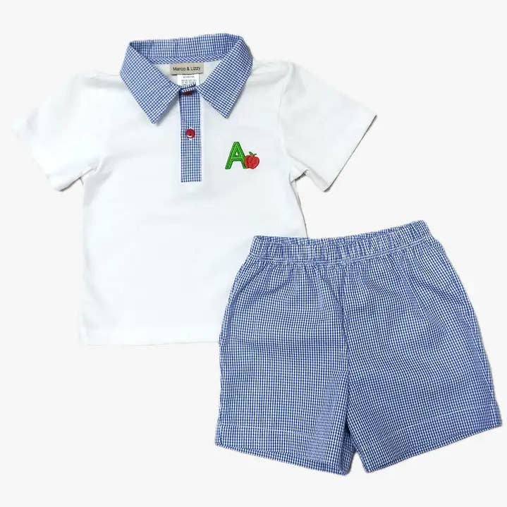 Conjuntos cortos para niño de vuelta al cole para venta al por mayor de Marco and Lizzy