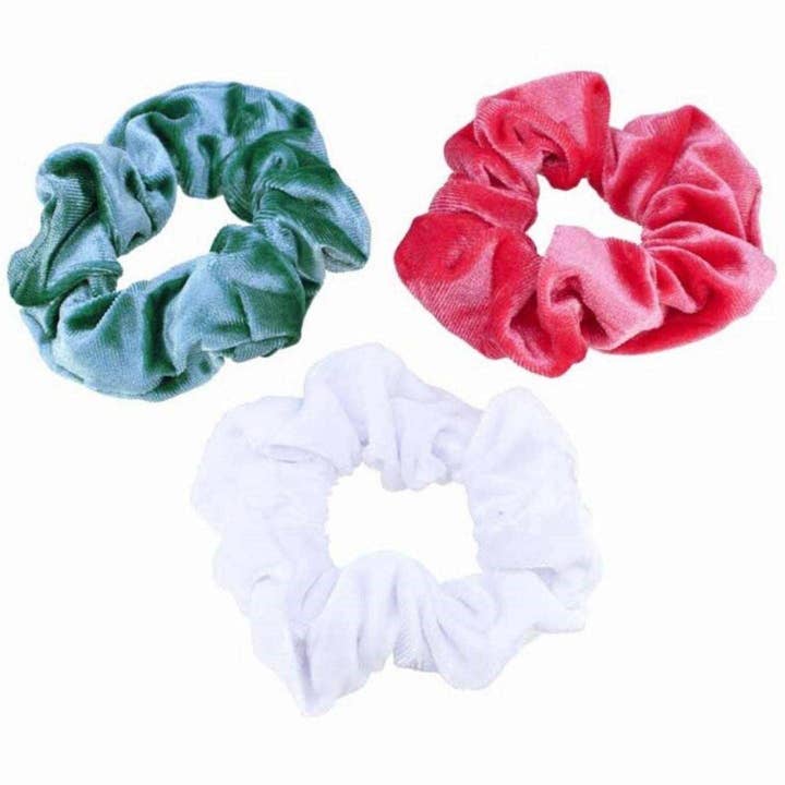 Topkids Accessories - Wholesale Scrunchie - Women's - Velvet Scrunchie Scrunchies Elastic Hair Band Ponytail Holders Hair Scrunchie Hair Bobbles Hair Accessories for Women, Ladies, Girls - Pack of 3