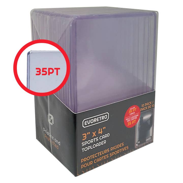 EVORETRO - Wholesale Card Game - Top Loaders - Sports Card Protector 35 PT - Pack of 25