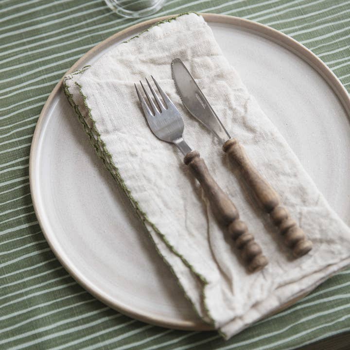 Spira of Sweden - Wholesale Tablecloth - STRIPE tablecloth 250 142x250 cm - Green1