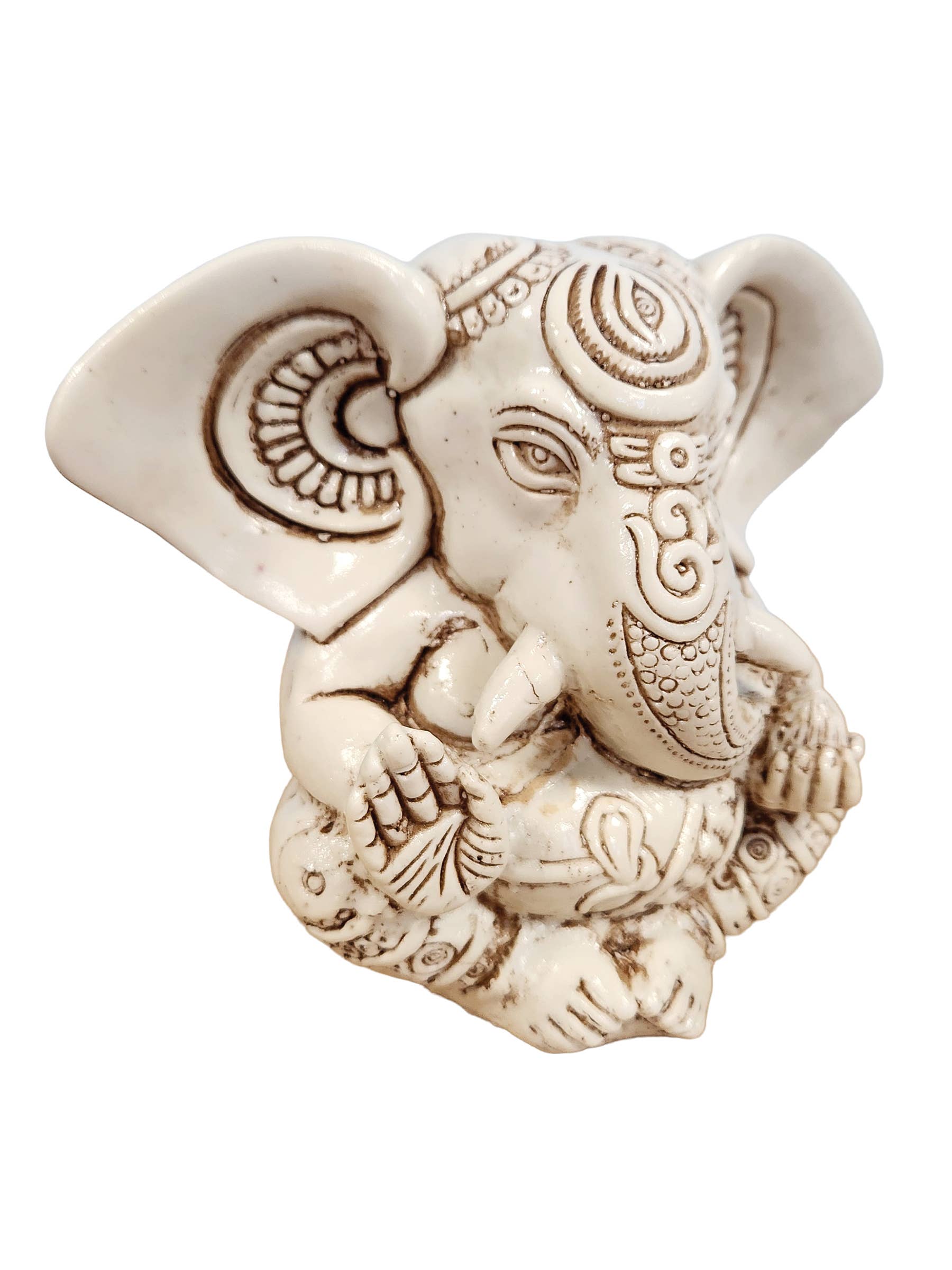 Yak & Yeti - Wholesale Sculpture - White Blessing Ganesh Statue3
