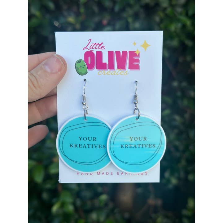 Little Olive Creates - Wholesale Dangle earrings - Fully Customisable Drop Statement Dangle or Stud Earrings - Your Design, Logo, Sports team, party theme Your Style!1
