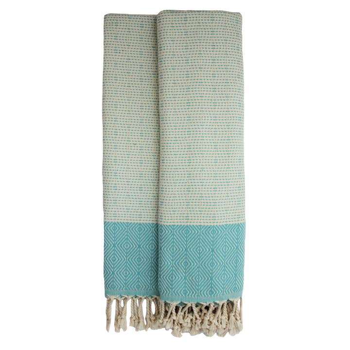 Chevron Turquoise Fouta for wholesale by Elegances