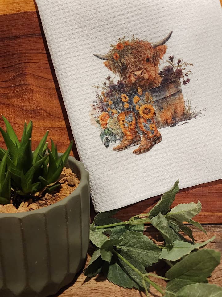 HØJLANDSKØ | GÅRD | VAFFELVISKESTYKKE for engroshandel hos Doodles and Lace