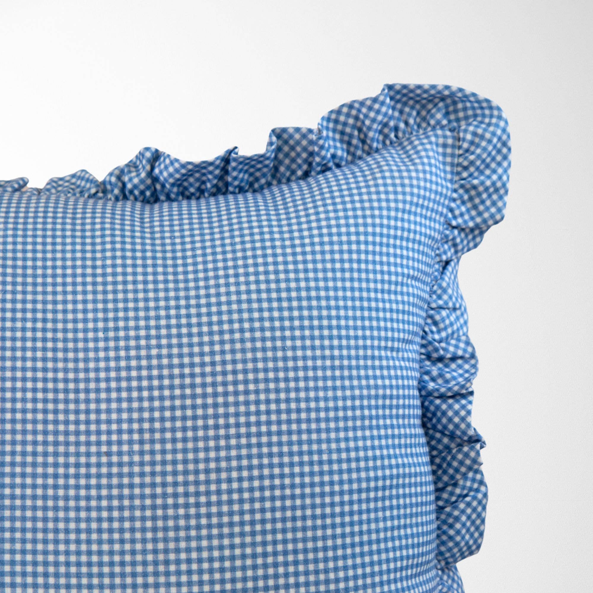 Tajik  Home  LLC - Wholesale Throw Pillow Cover - Savannah Micro Gingham Pillow Cover – Classic, Blue, Check6