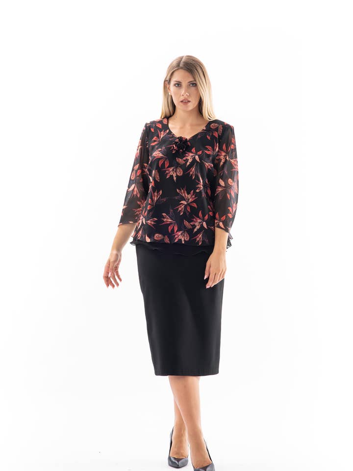 Blouse V-neck Longsleeve for wholesale by VIDAL MODES