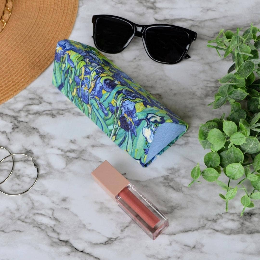 Monarque - Vente Étui et rangement pour lunettes – femme - Étui à lunettes et lunettes de soleil Van Gogh Iris en cuir vegan1