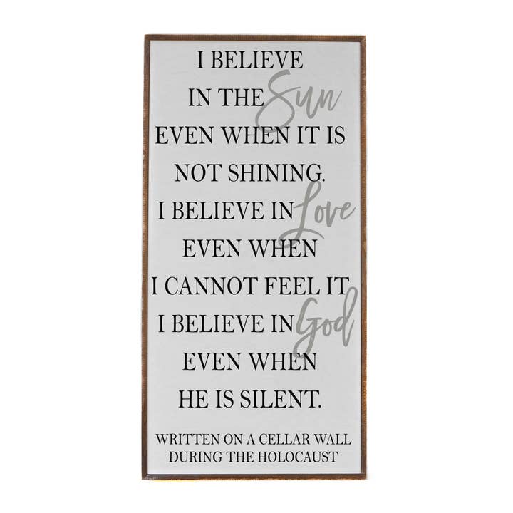 32X16 I Believe In The Sun - Vertical Wood Sign for wholesale by Driftless Studios