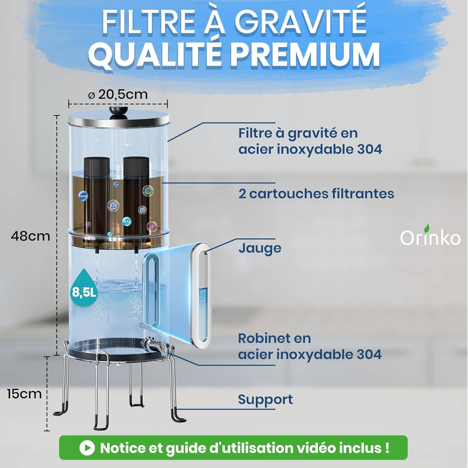 Orinko - Wholesale Water Filter - Gravity Water Filter 8.5L – Water Purifier1