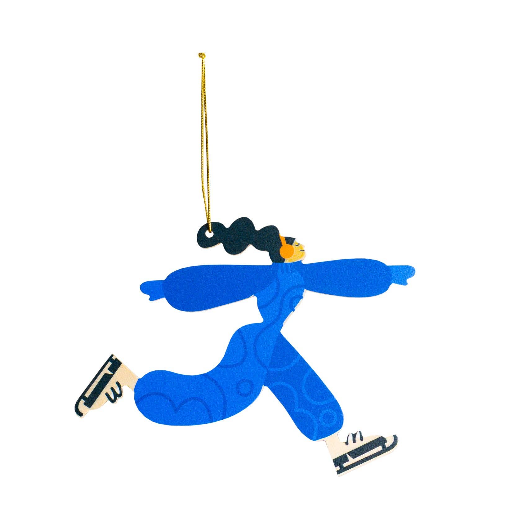 milin - Vente Décorations pour pointe de sapin de Noël - Ornement de Noël patineur, décoration suspendue pour sapin de Noël1