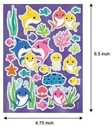 Tiny Mills - Vente Sachet cadeau/boîte cadeau pour invités - Requin Famille Anniversaire Assortiment de faveurs pour 12 enfants4