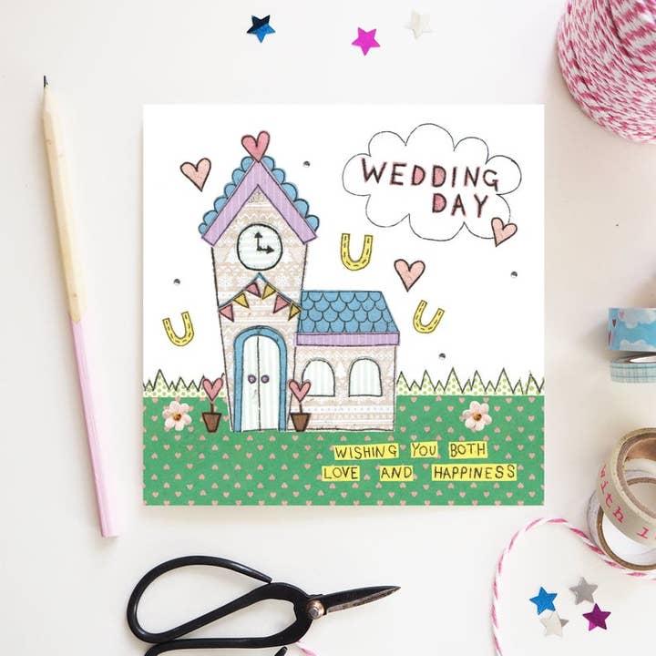 Biglietto di auguri per matrimonio in chiesa per la vendita all'ingrosso da parte di Flossy Teacake