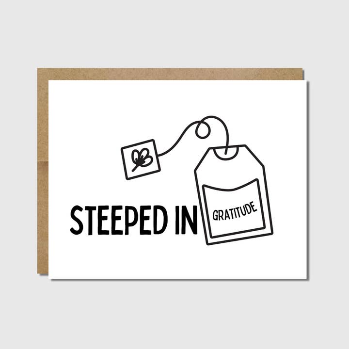 Tea Thank You Card | Steeped In Gratitude for wholesale by Raisin Spirits