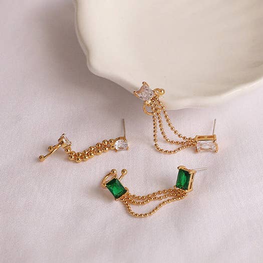 Double Crystals Ear Crawler for wholesale by AK Brand