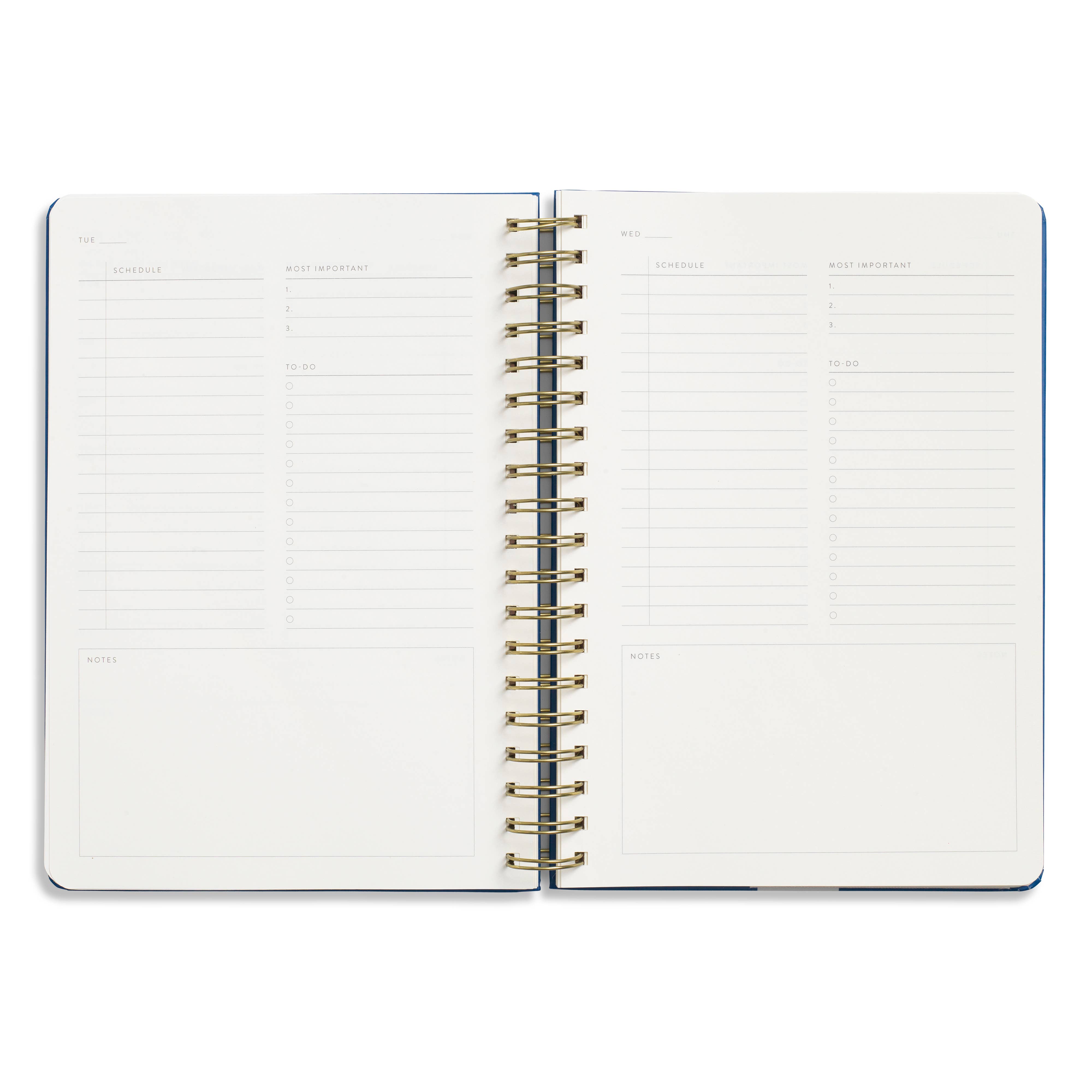 Papier - Wholesale Planner - Daily Planner, Undated, B5 Spiral Hardcover - Bold 2