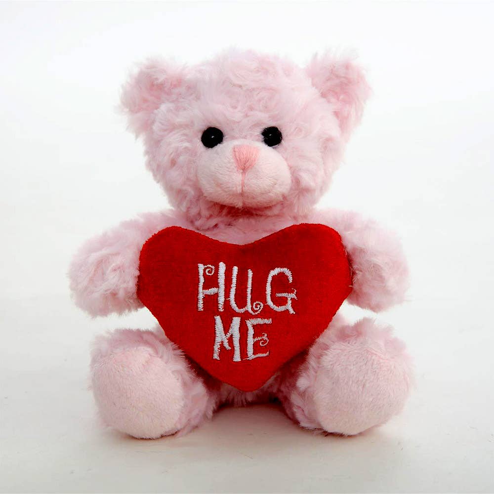 Plushland - Vendita all'ingrosso Peluche - Bambini e neonati - Orsacchiotto di San Valentino da 6" e 9" con un messaggio sul cuore che tiene in mano25