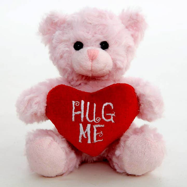 Plushland - Vendita all'ingrosso Peluche - Bambini e neonati - Orsacchiotto di San Valentino da 6" e 9" con un messaggio sul cuore che tiene in mano25