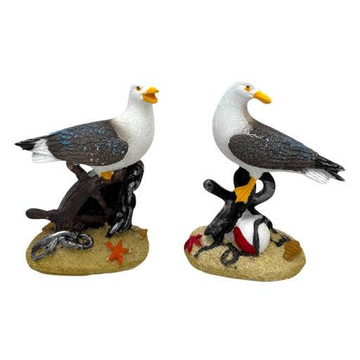 Blue Harbour Seagull On Anchor & Ship Wheel Asst.2-290 for wholesale by International Gifts Ltd.