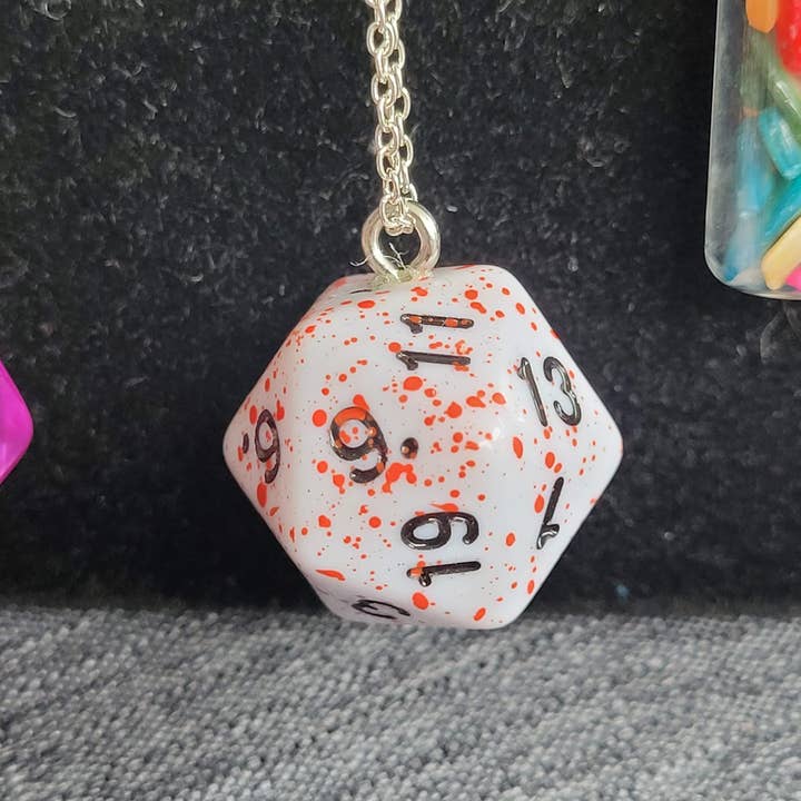 Con-Quest Crafts - Wholesale Pendant/Charm Necklace - Assorted D20 Necklaces - Unique TRPG Dice Necklaces