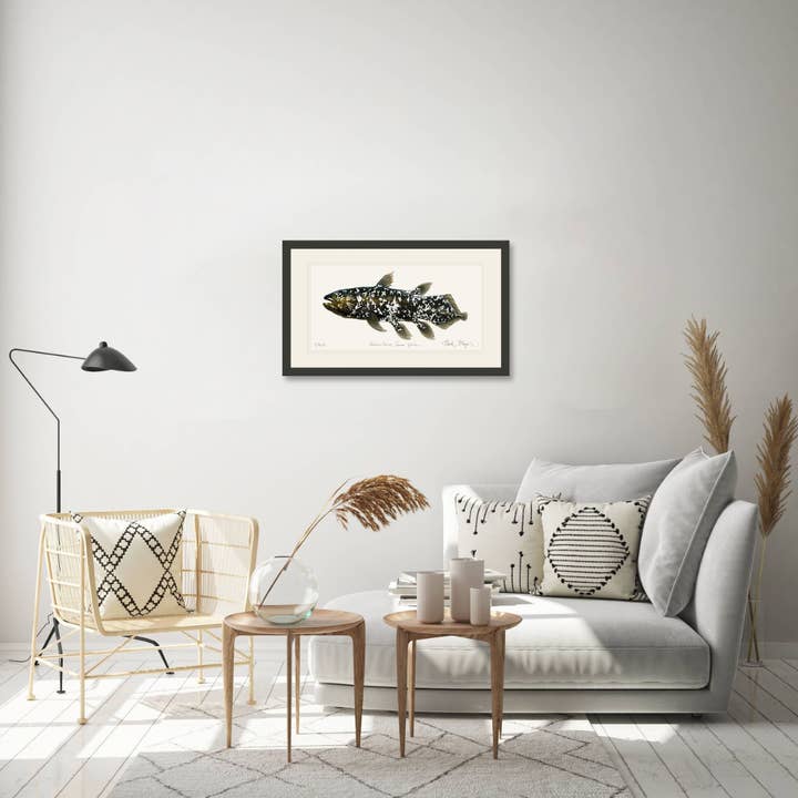 Coelacanth Limited Edition Print for engroshandel hos Nick Mayer Art