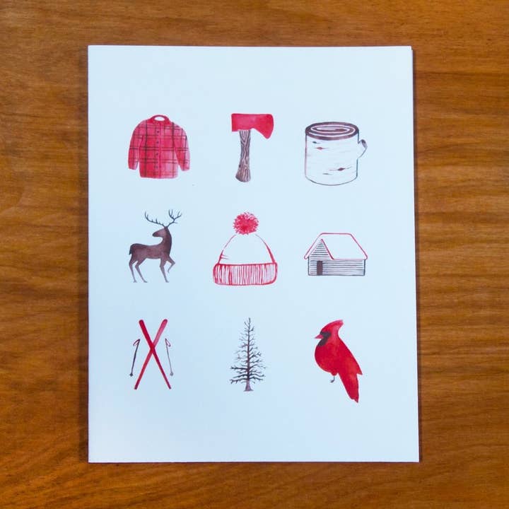 Winter Box Greeting Card for wholesale by Pretty Bird Paper Co.