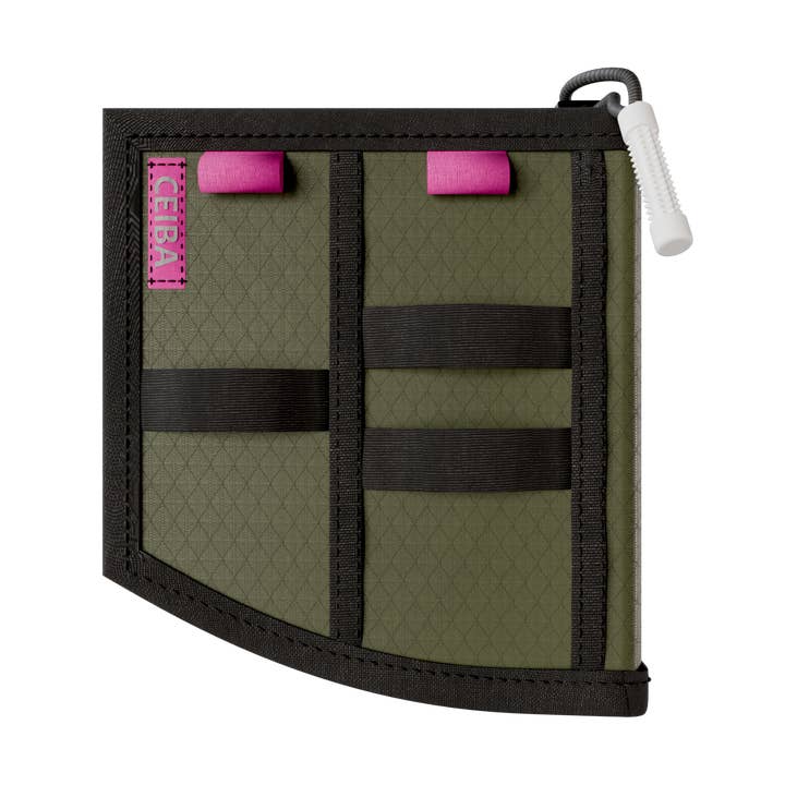 Nomad Teak Slim - Portefeuille de Poche Avant | Kapok Vert pour la vente par Ceiba Outfitters