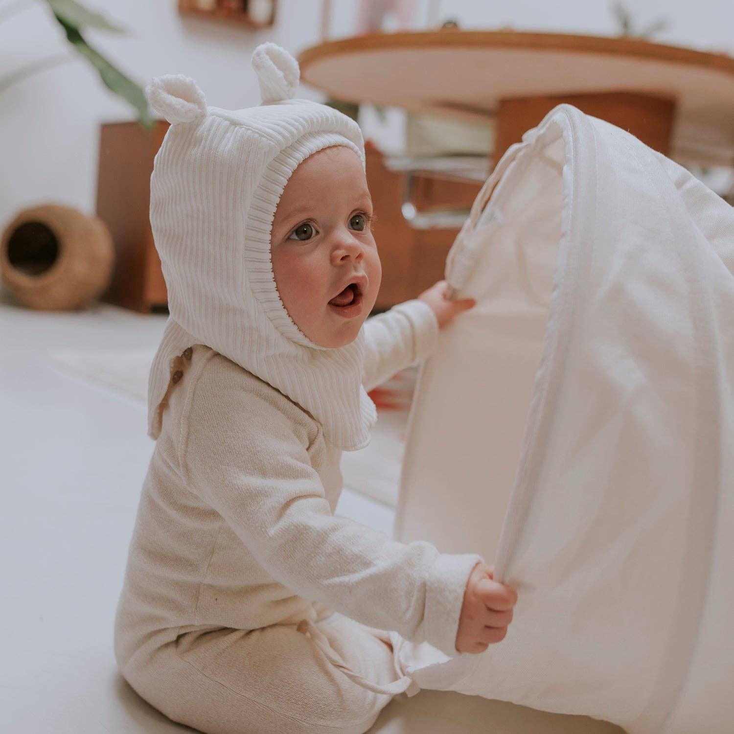 Rien Que Des Bêtises – wholesale Huvtröja - Baby – Ecru velourshuva2