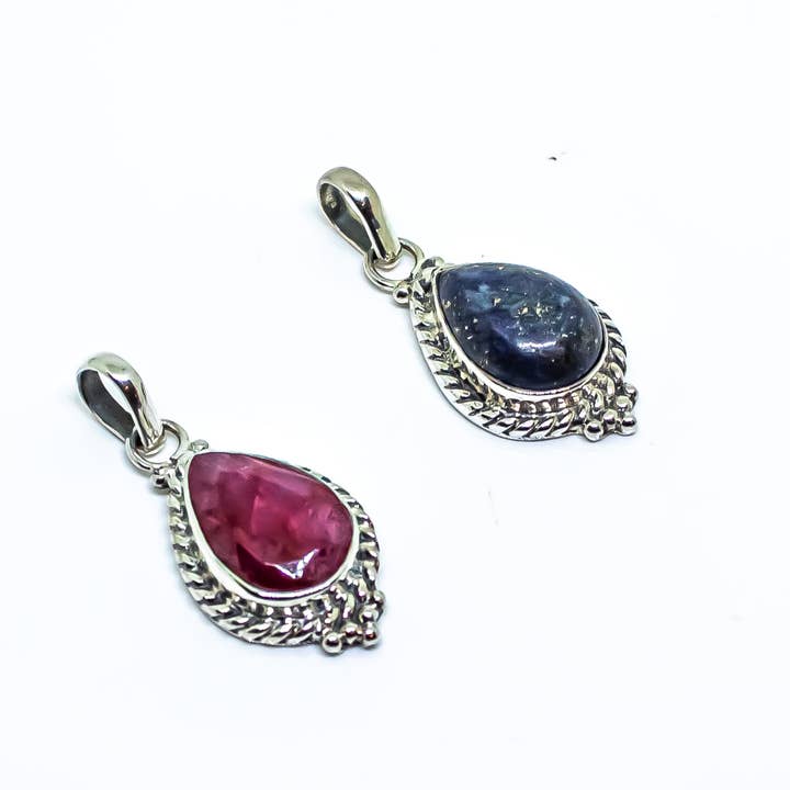 Quasar Gems USA - Wholesale Pendant/Charm Necklace - Gemstone Pendnt Necklaces Sterling Silver