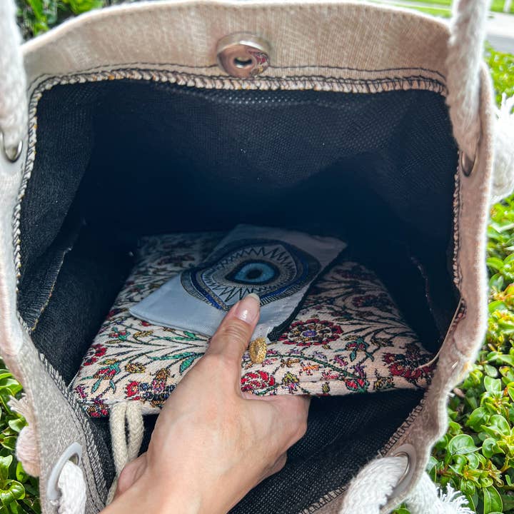 Umays Boho - Wholesale Tote Bag - Women's - Woven Fabric Tote Bag, Frida Kahlo Design Shoulder Bag4